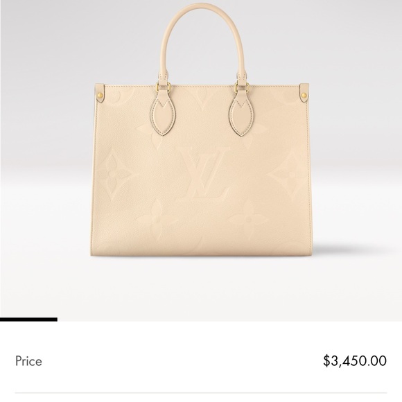 Louis Vuitton OnTheGo MM Cream Tote w/ box and dust bag - Picture 15 of 16